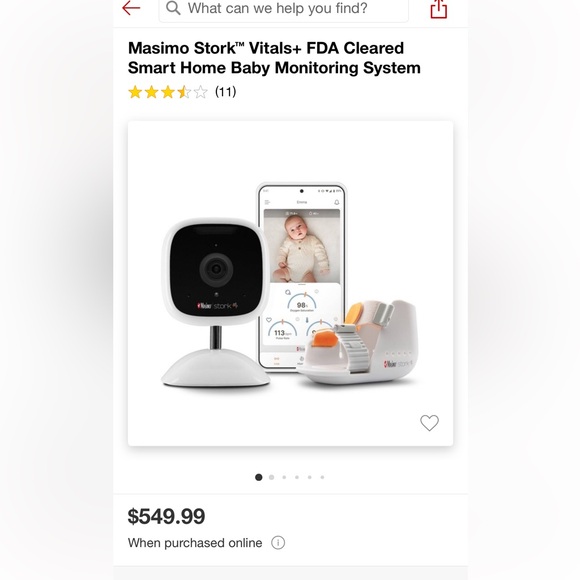 New in Box Masimo Stork+ Vitals Smart Home Baby Monitoring System - Picture 7 of 7